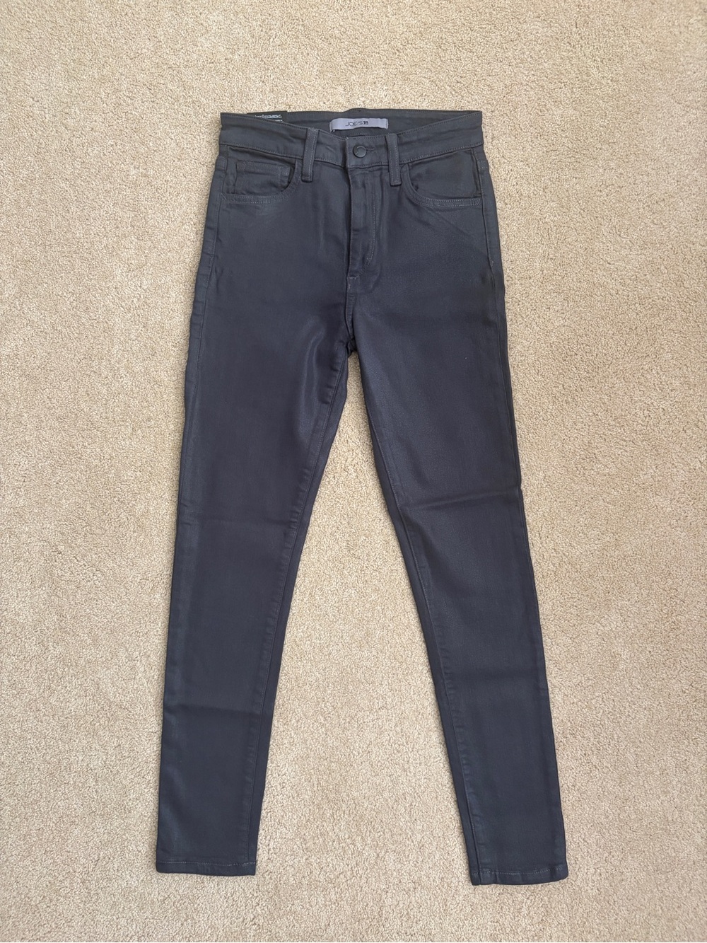 Joe's Jeans Charcoal waxed denim Skinny High-Rise Jeans